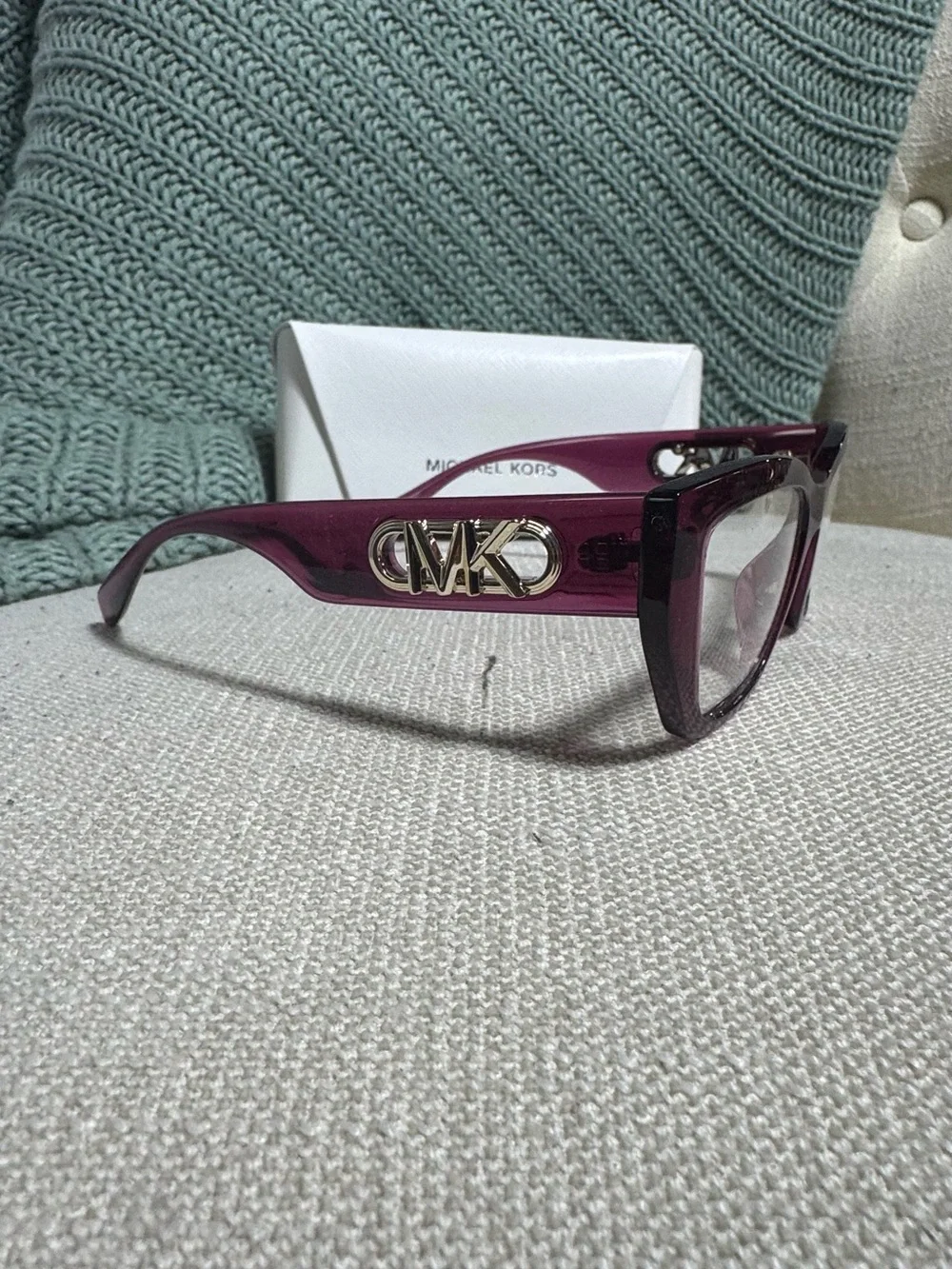 NWT Michael Kors Puglia Berry Transparent Glasses